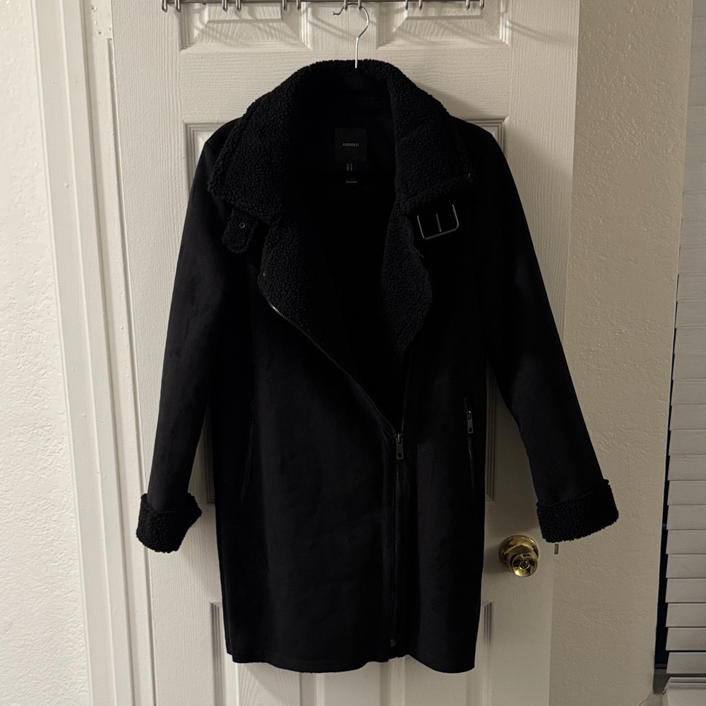 Forever 21 Black Faux Suede Jacket